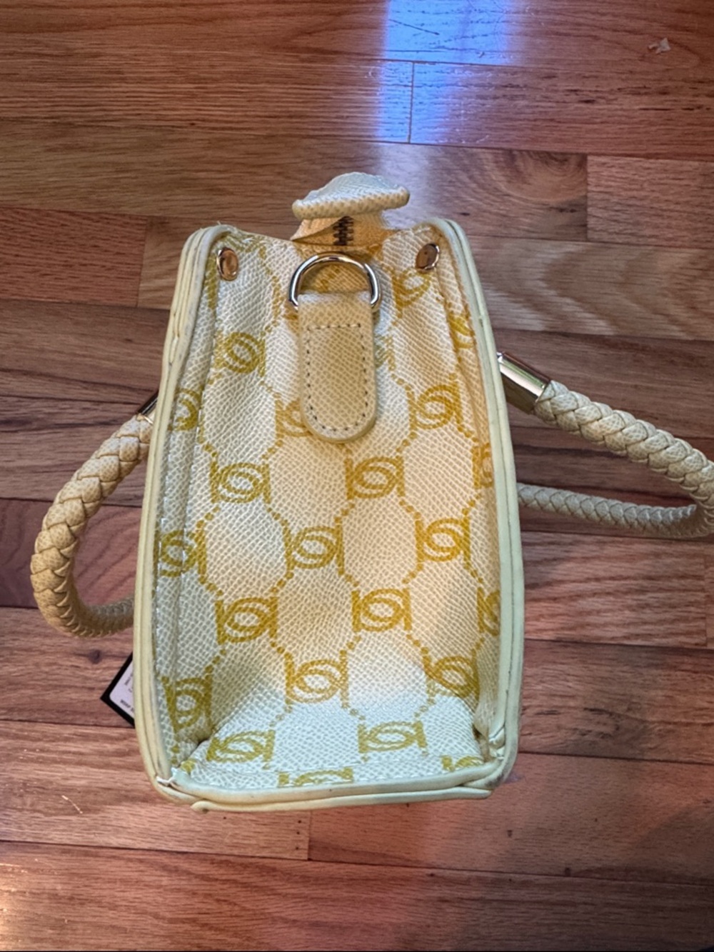 NWT Bebe Briella Small Satchel Bag Blonde (Yellow) - Picture 7 of 14